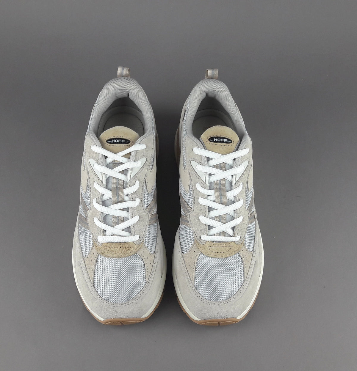 Hoff Sneakers Uomo State California Camoscio Tela Beige Opaco