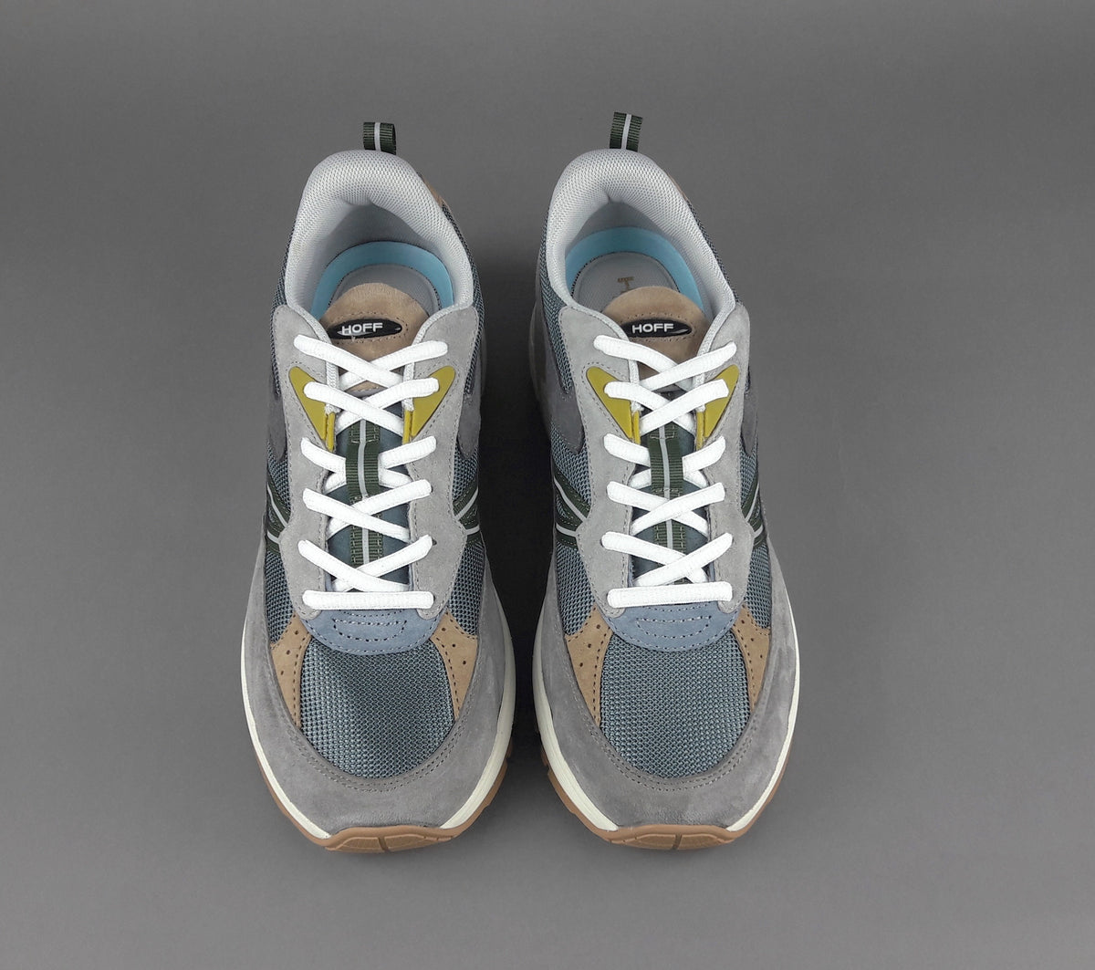 Hoff Sneakers Uomo State Delaware Camoscio Tela Avion Chiaro