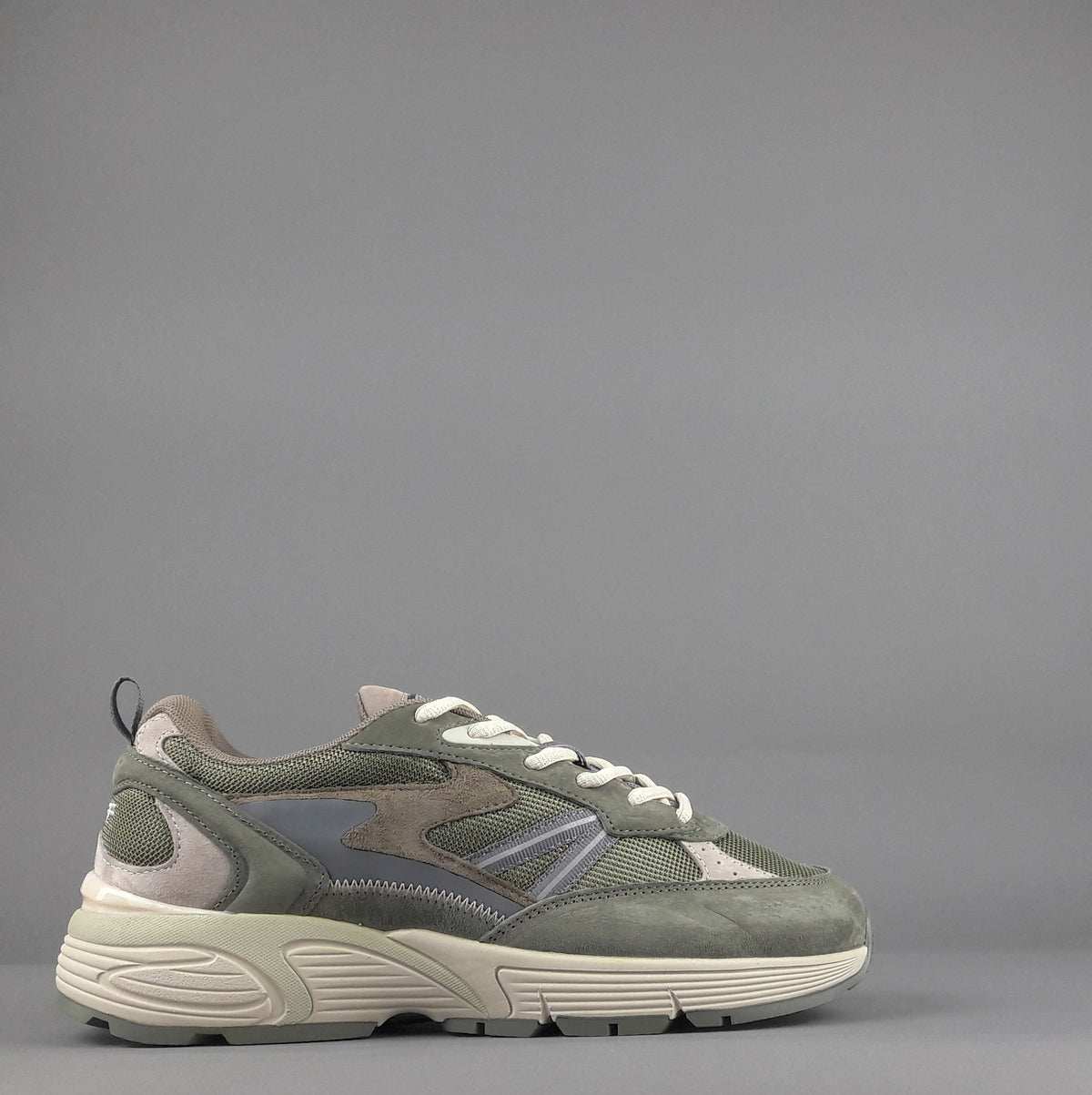 Hoff Sneakers Uomo State Maine Camoscio Tela Verde Militare