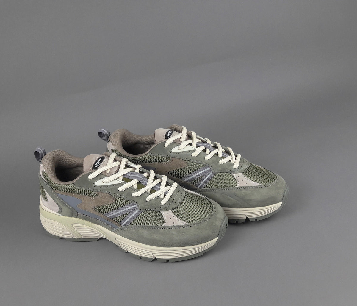 Hoff Sneakers Uomo State Maine Camoscio Tela Verde Militare