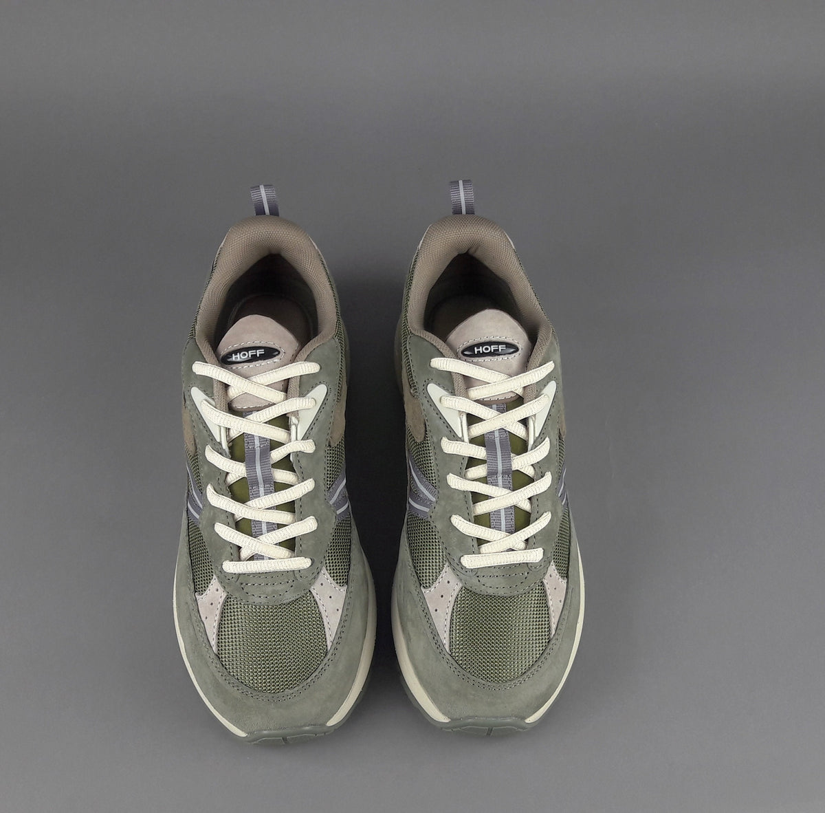 Hoff Sneakers Uomo State Maine Camoscio Tela Verde Militare