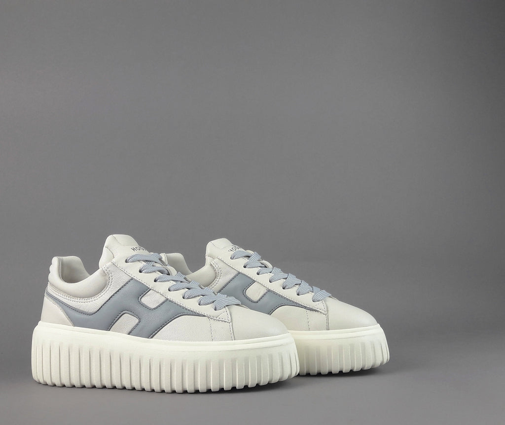 Hogan H-Stripes Donna H645 Pelle Nappa Bianco Opaco H Cucita