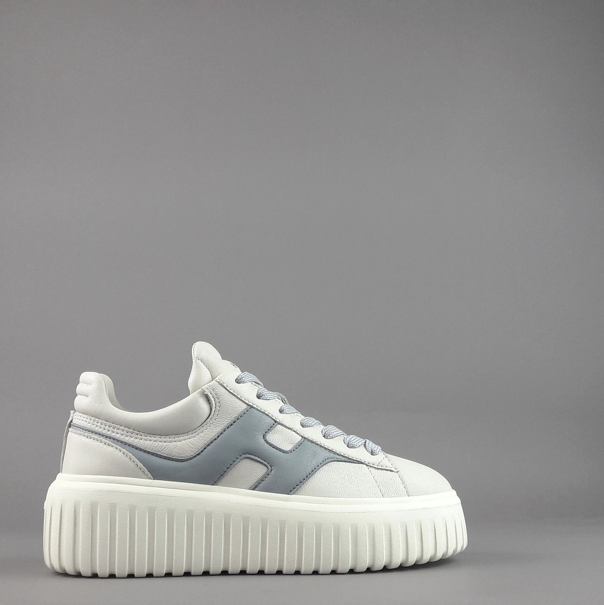 Hogan H-Stripes Donna H645 Pelle Nappa Bianco Opaco H Cucita