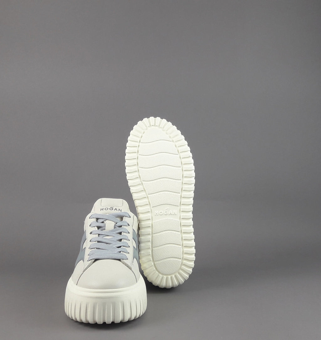 Hogan H-Stripes Donna H645 Pelle Nappa Bianco Opaco H Cucita