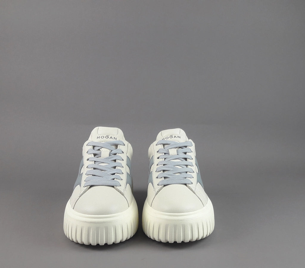Hogan H-Stripes Donna H645 Pelle Nappa Bianco Opaco H Cucita