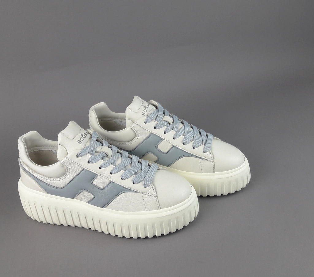 Hogan H-Stripes Donna H645 Pelle Nappa Bianco Opaco H Cucita