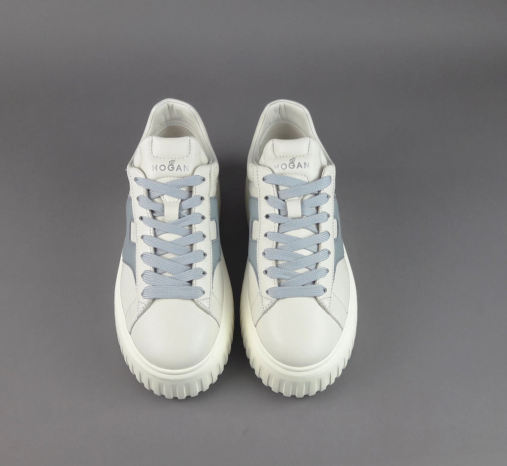 Hogan H-Stripes Donna H645 Pelle Nappa Bianco Opaco H Cucita
