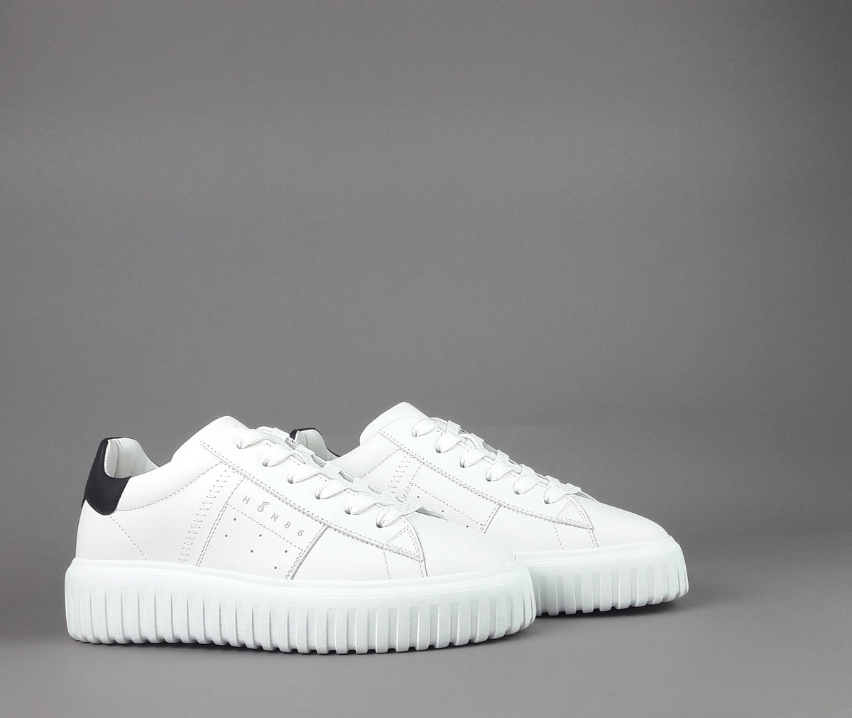 Hogan H-Stripes Uomo H645 Pelle Nappa Bianco