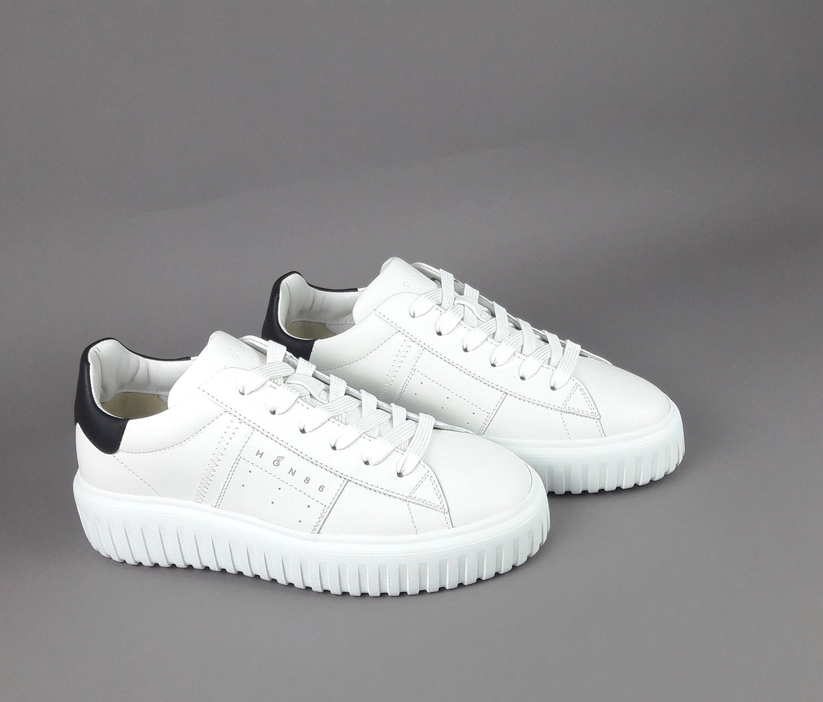 Hogan H-Stripes Uomo H645 Pelle Nappa Bianco