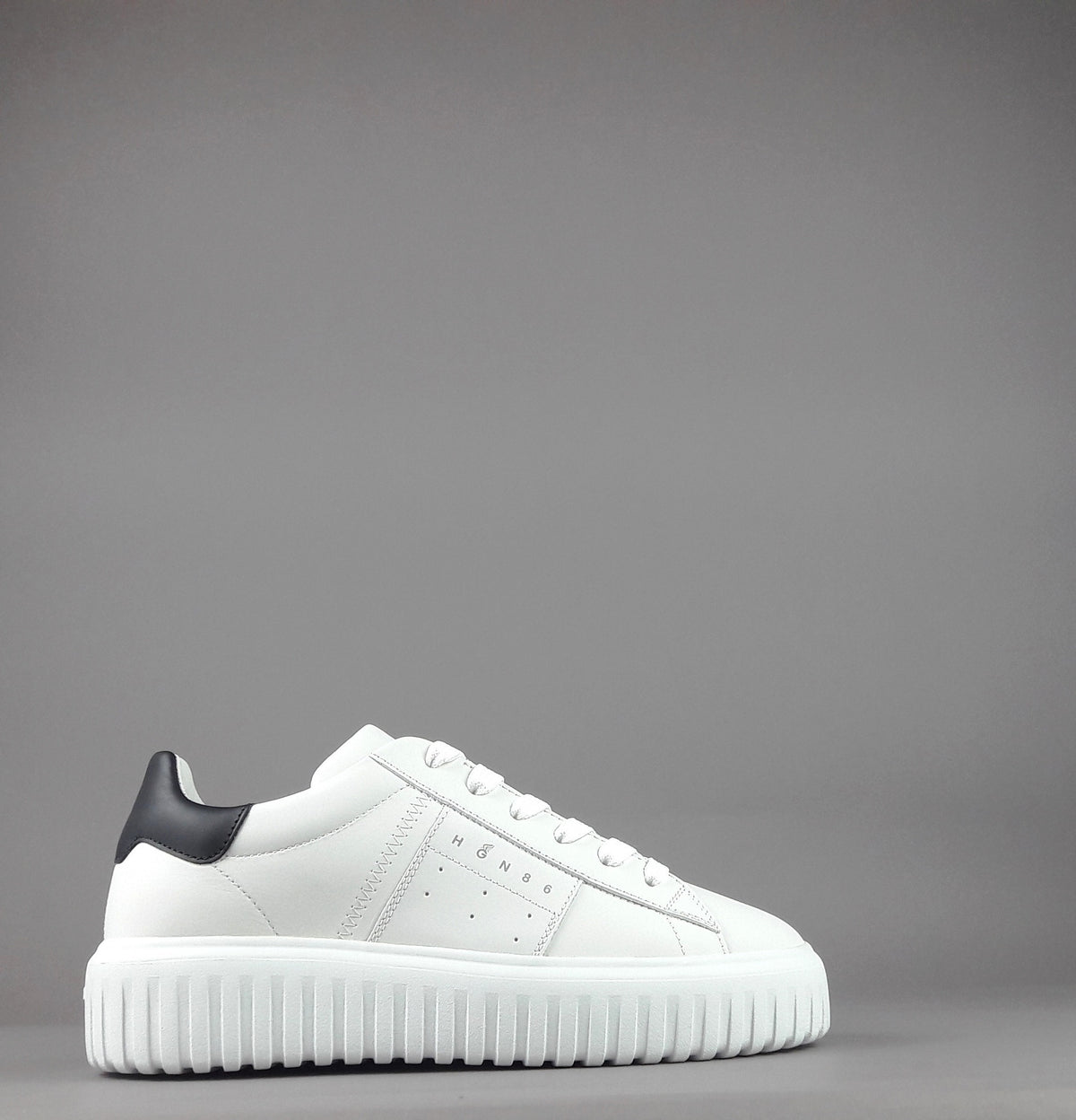 Hogan H-Stripes Uomo H645 Pelle Nappa Bianco
