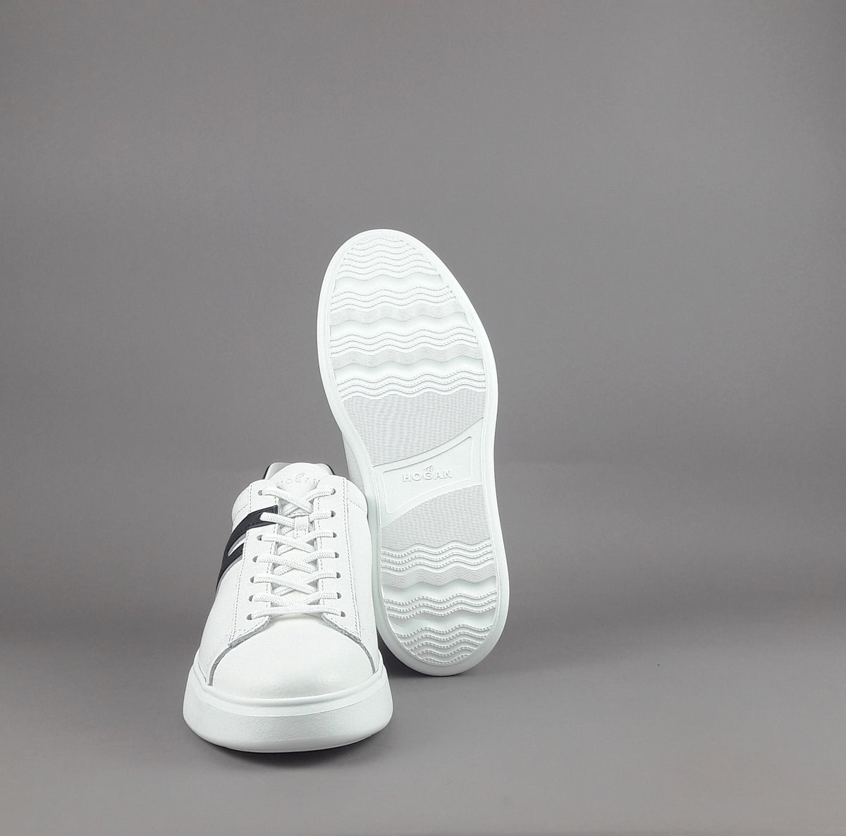 Hogan H580 Uomo Pelle Bianco H Lunga