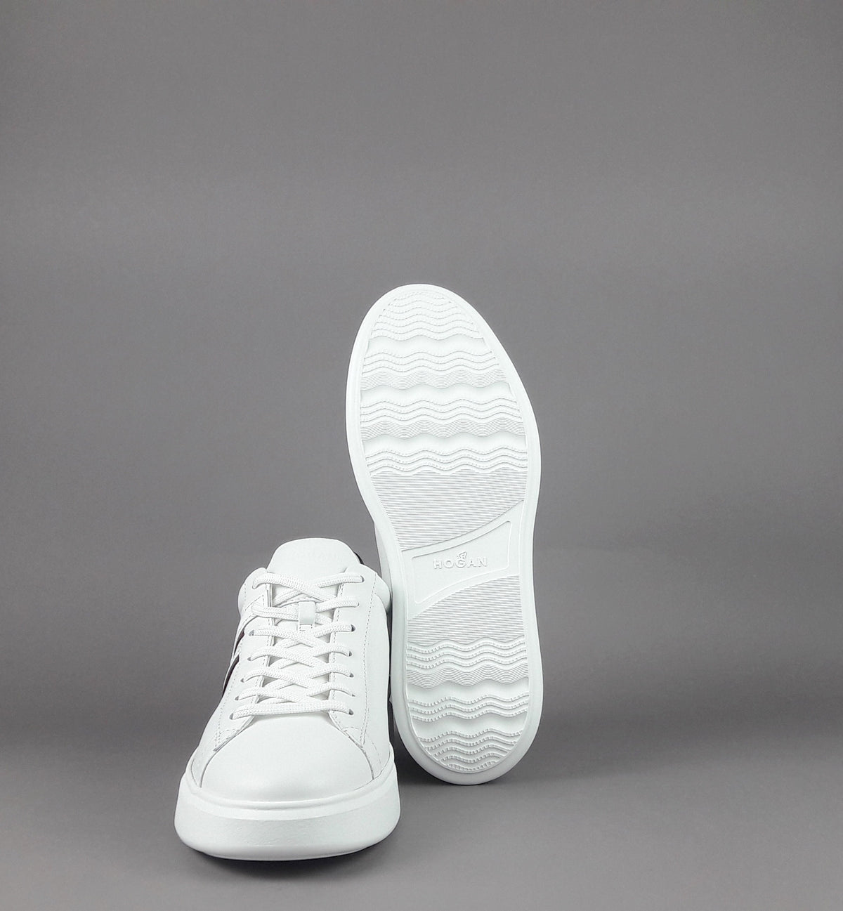 Hogan H580 Uomo Pelle Bianco H Lunga