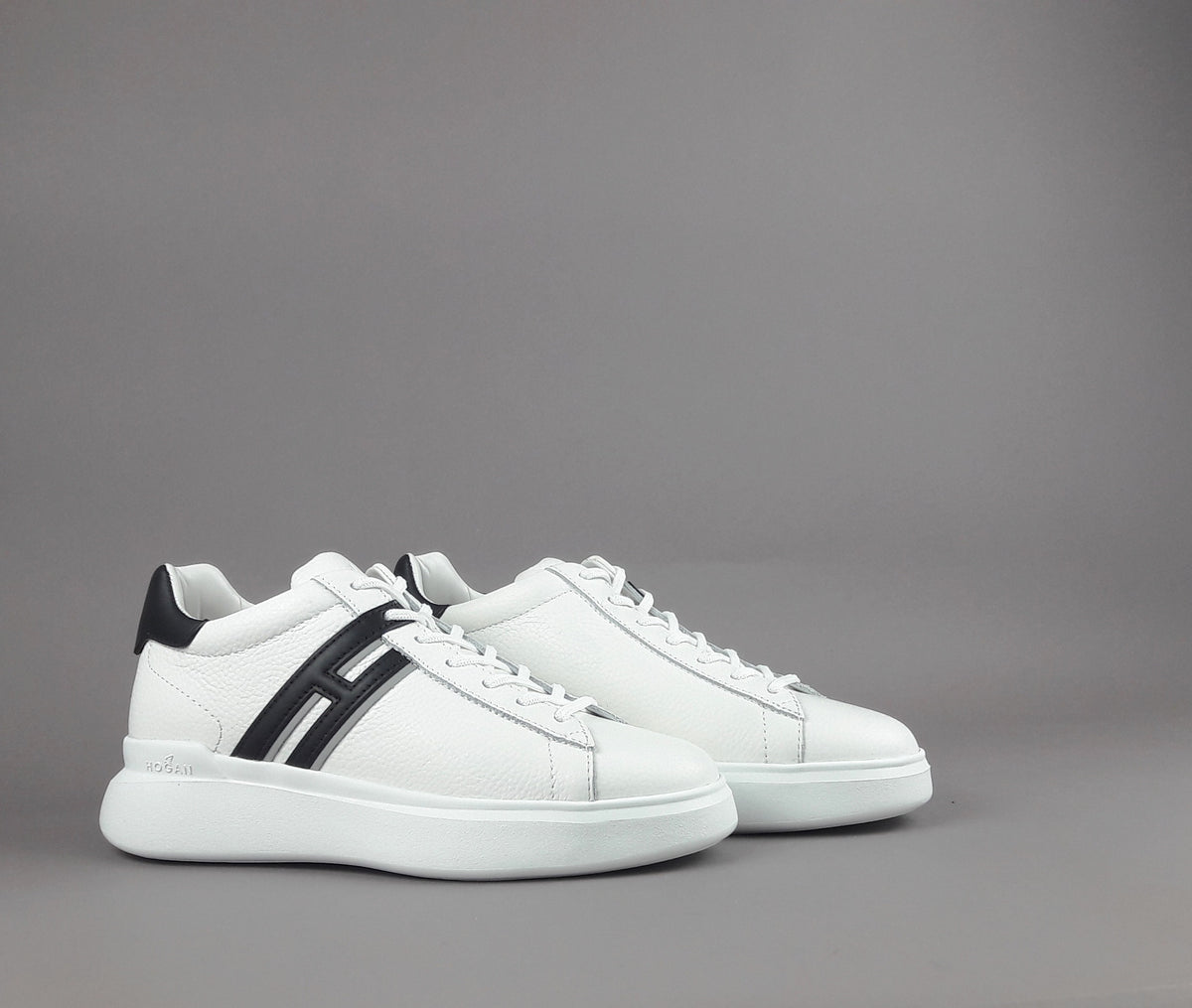 Hogan H580 Uomo Pelle Bianco H Lunga
