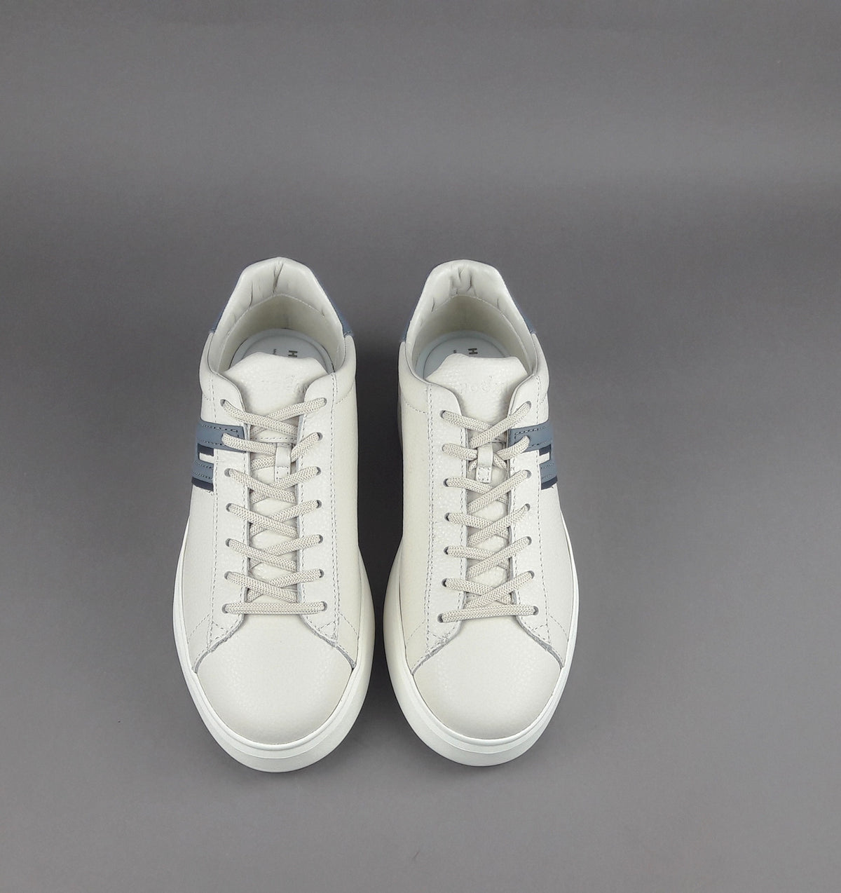 Hogan H580 Uomo Pelle Martellata Bianco Opaco