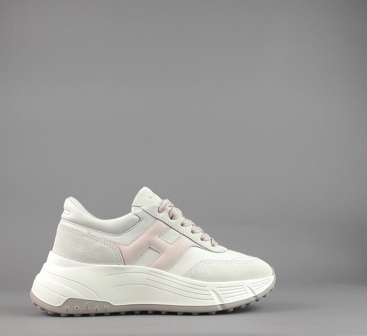 Hogan H669 Donna Camoscio Pelle Avorio H Cucita