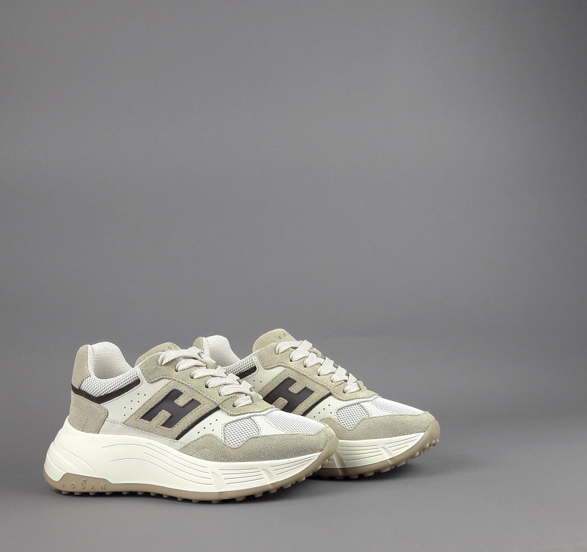 Hogan H669 Donna Camoscio Tela Beige