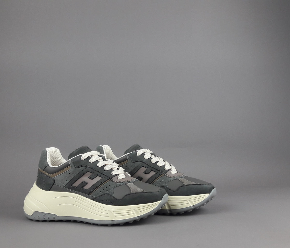 Hogan H669 Donna Nabuk Camoscio Grigio Scuro