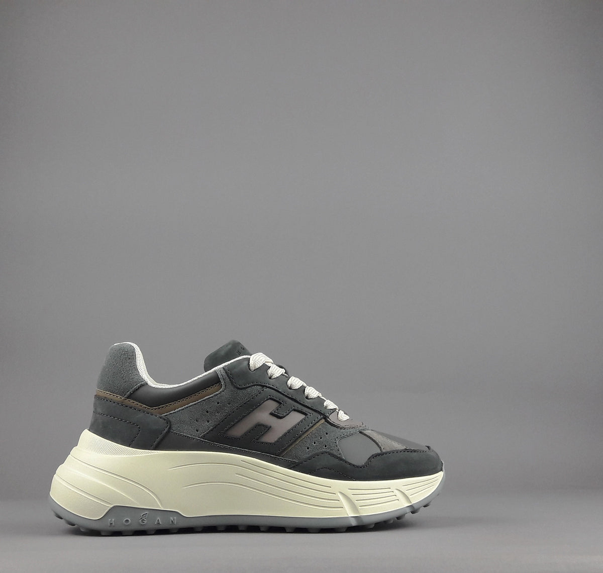 Hogan H669 Donna Nabuk Camoscio Grigio Scuro