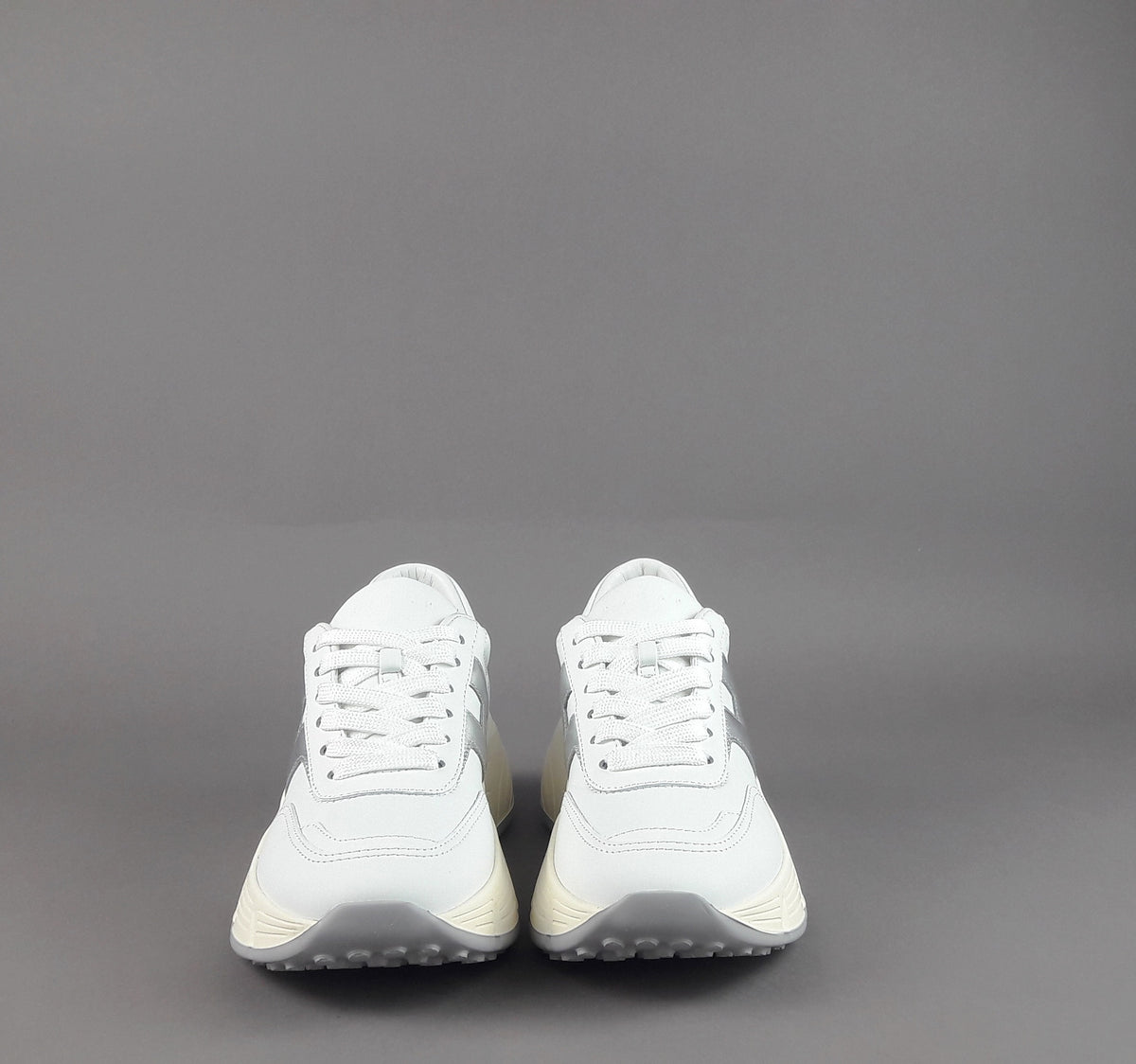 Hogan H669 Donna Pelle Bianco H Argento