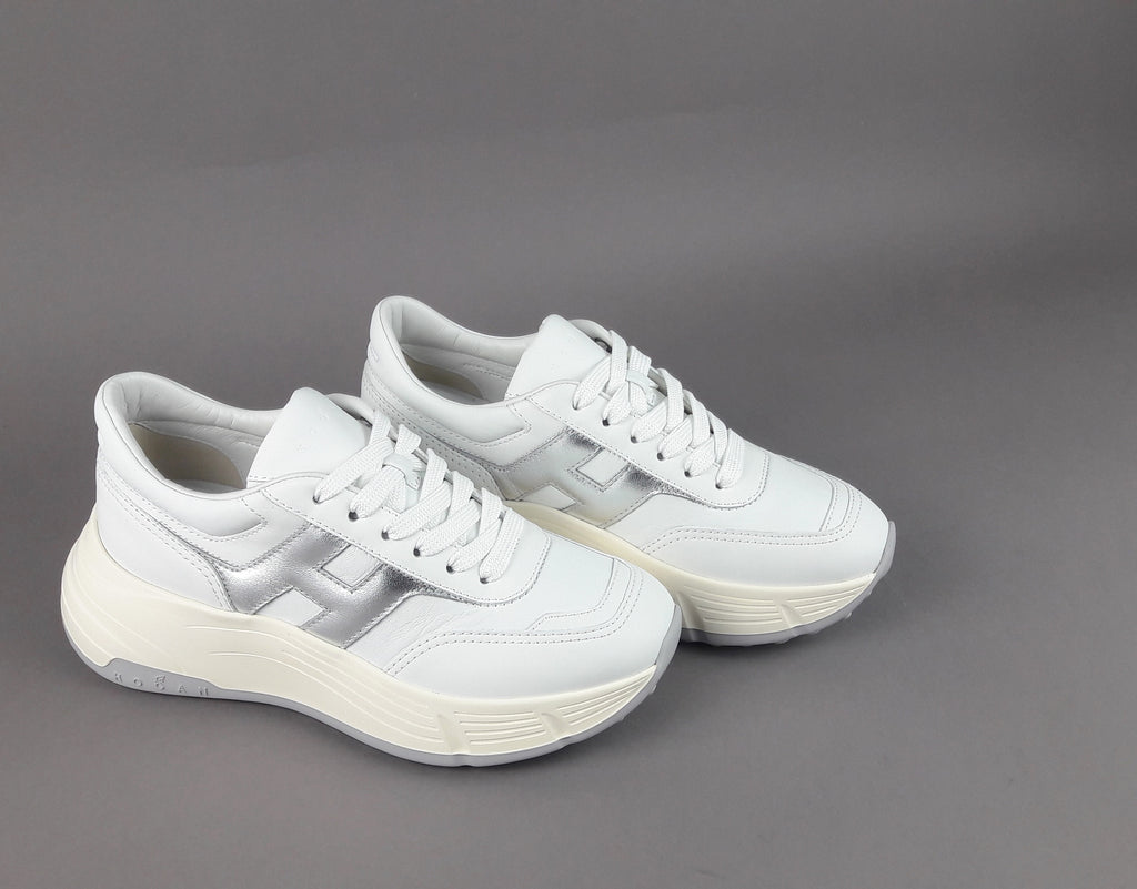 Hogan H669 Donna Pelle Bianco H Argento
