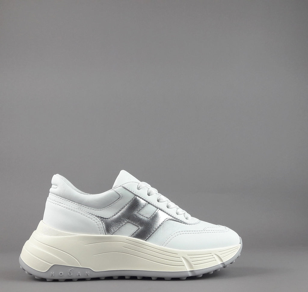 Hogan H669 Donna Pelle Bianco H Argento