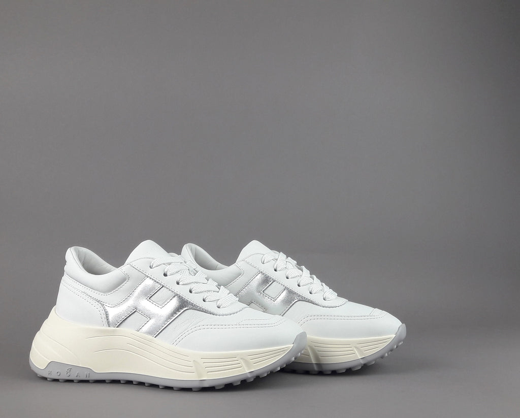 Hogan H669 Donna Pelle Bianco H Argento
