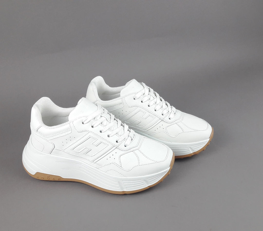 Hogan H669 Donna Pelle Bianco H Cucita