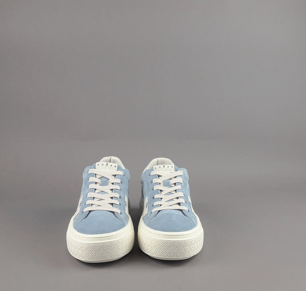 Hogan H705 Donna Camoscio Tela Celeste Polvere