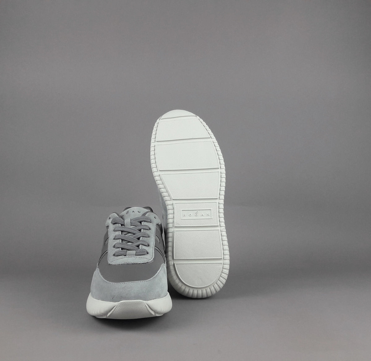 Hogan H709 Uomo Camoscio Pelle Grigio