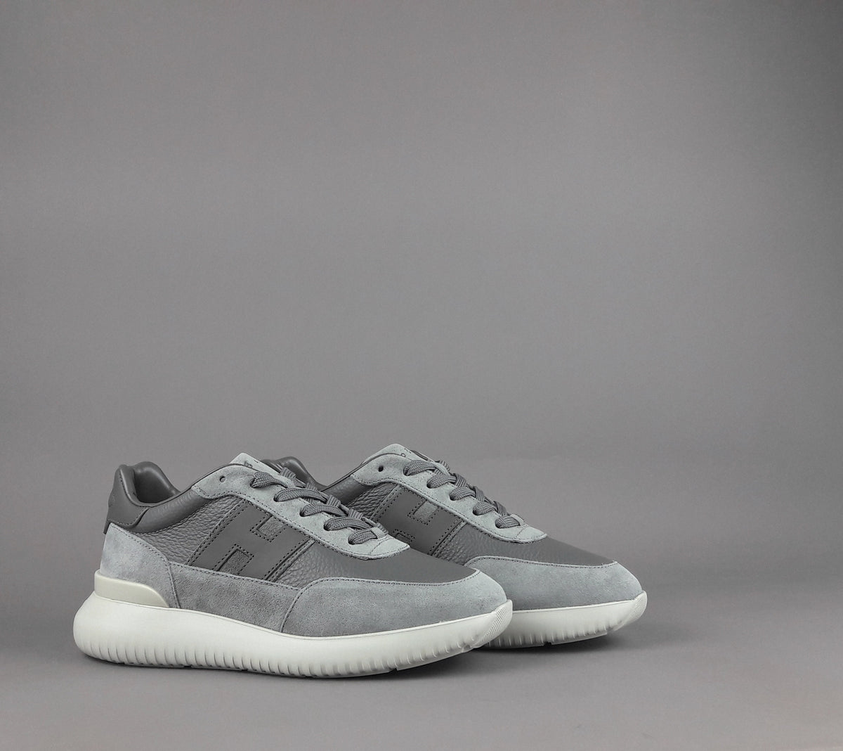 Hogan H709 Uomo Camoscio Pelle Grigio