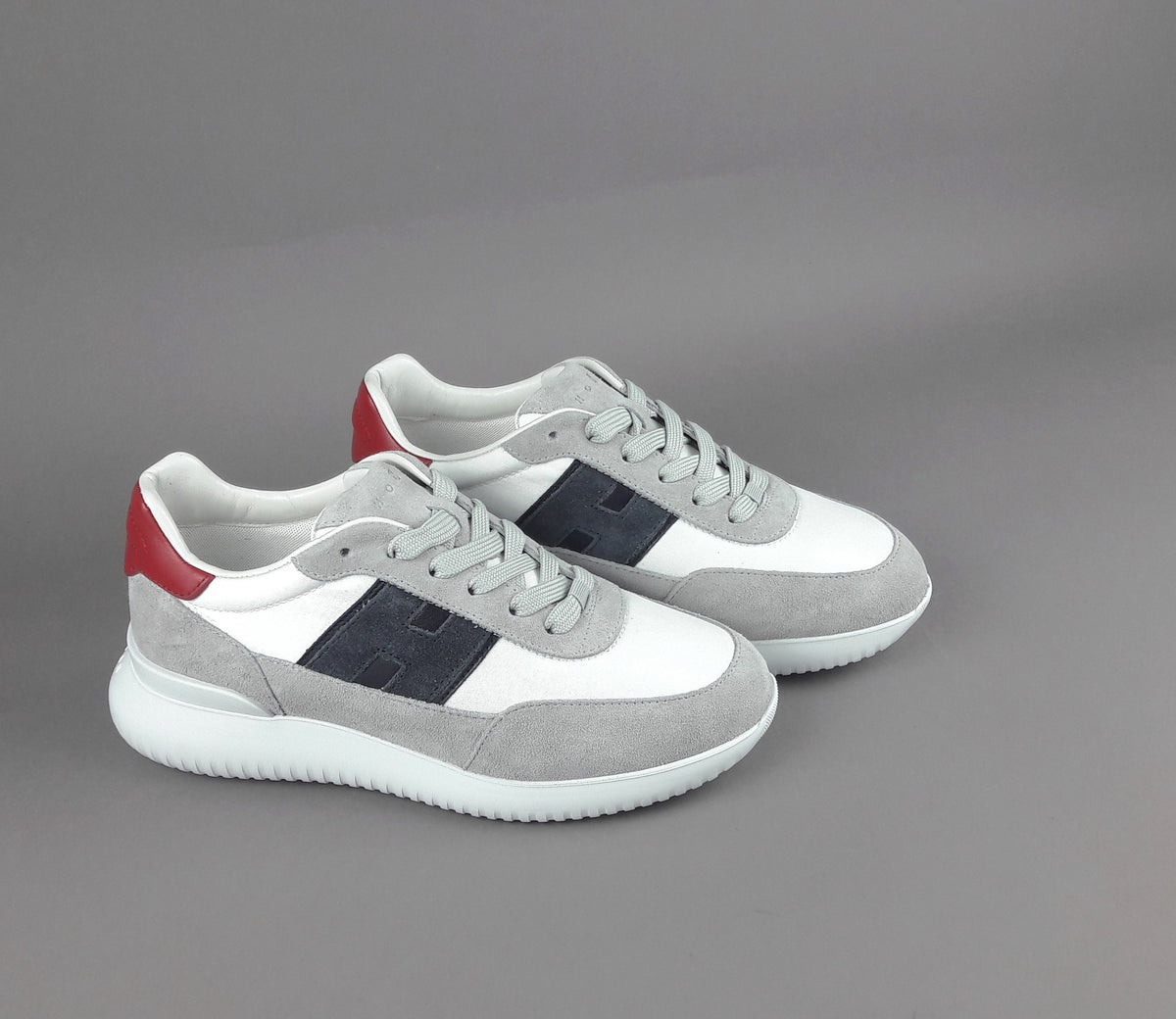 Hogan H709 Uomo Camoscio Tela Grigio