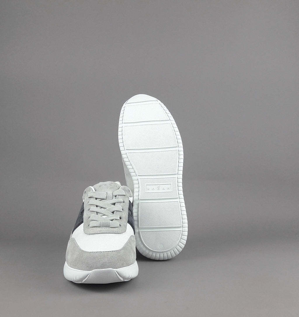 Hogan H709 Uomo Camoscio Tela Grigio