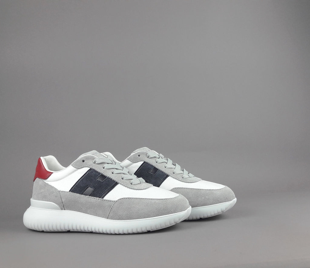Hogan H709 Uomo Camoscio Tela Grigio