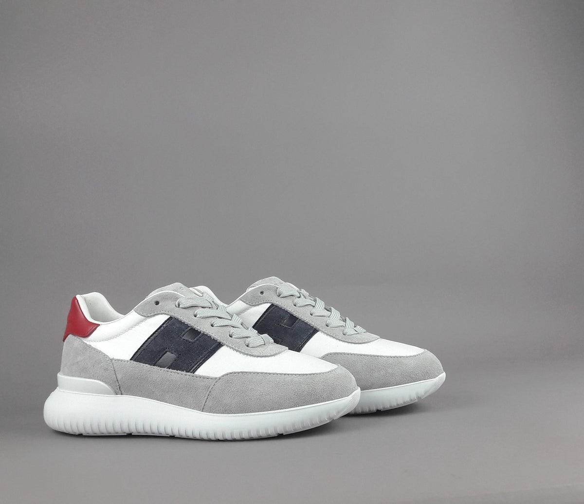 Hogan H709 Uomo Camoscio Tela Grigio