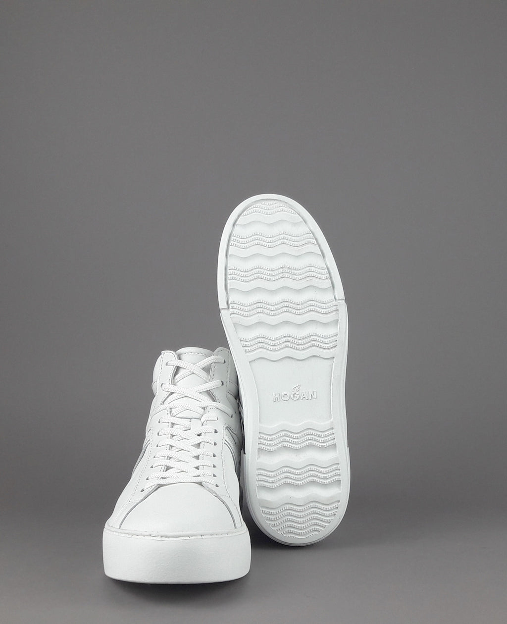 Hogan Hi-Top Rebel Uomo Pelle Nappa Bianco H Lunga