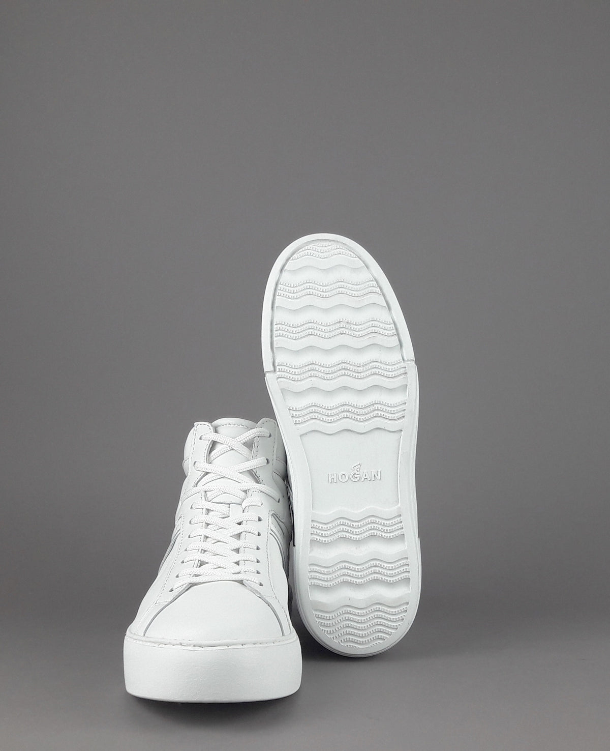 Hogan Hi-Top Rebel Uomo Pelle Nappa Bianco H Lunga