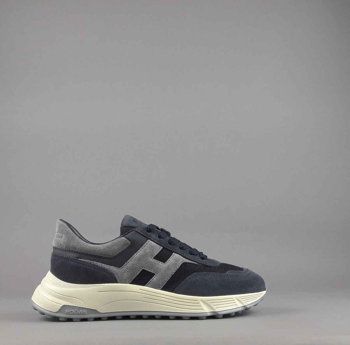 Hogan Hyperlight Uomo Camoscio Tela Blu Scuro