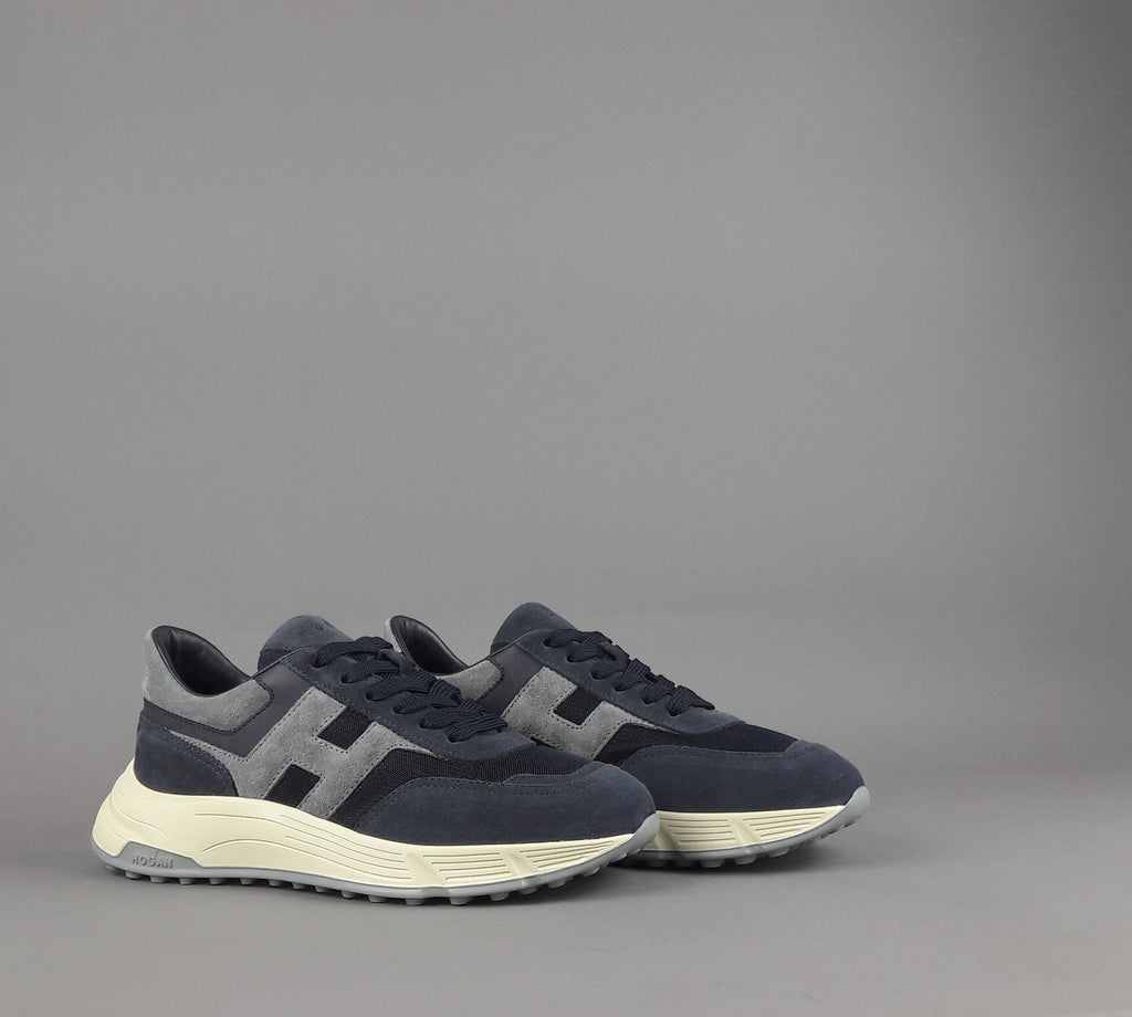 Hogan Hyperlight Uomo Camoscio Tela Blu Scuro