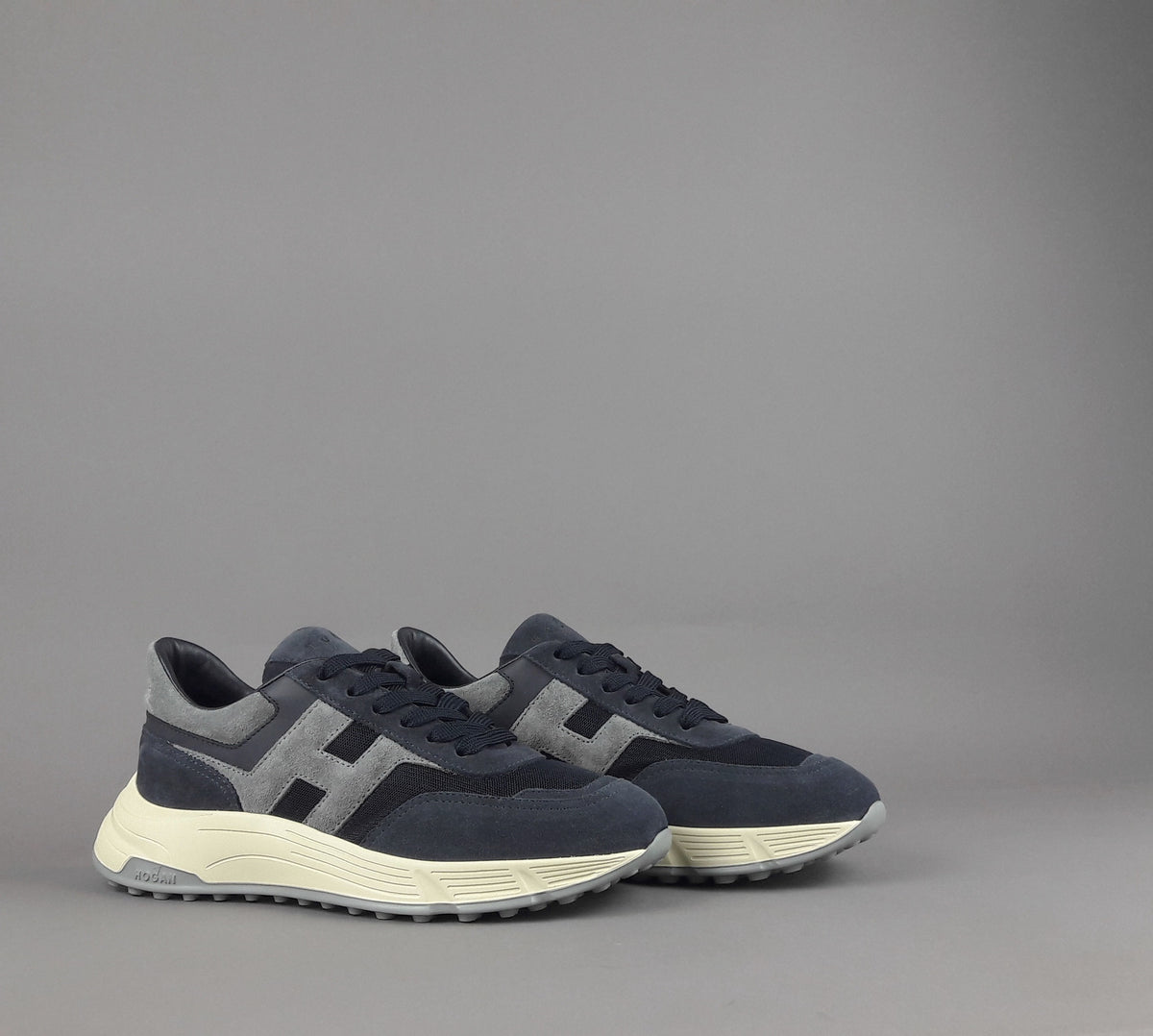 Hogan Hyperlight Uomo Camoscio Tela Blu Scuro