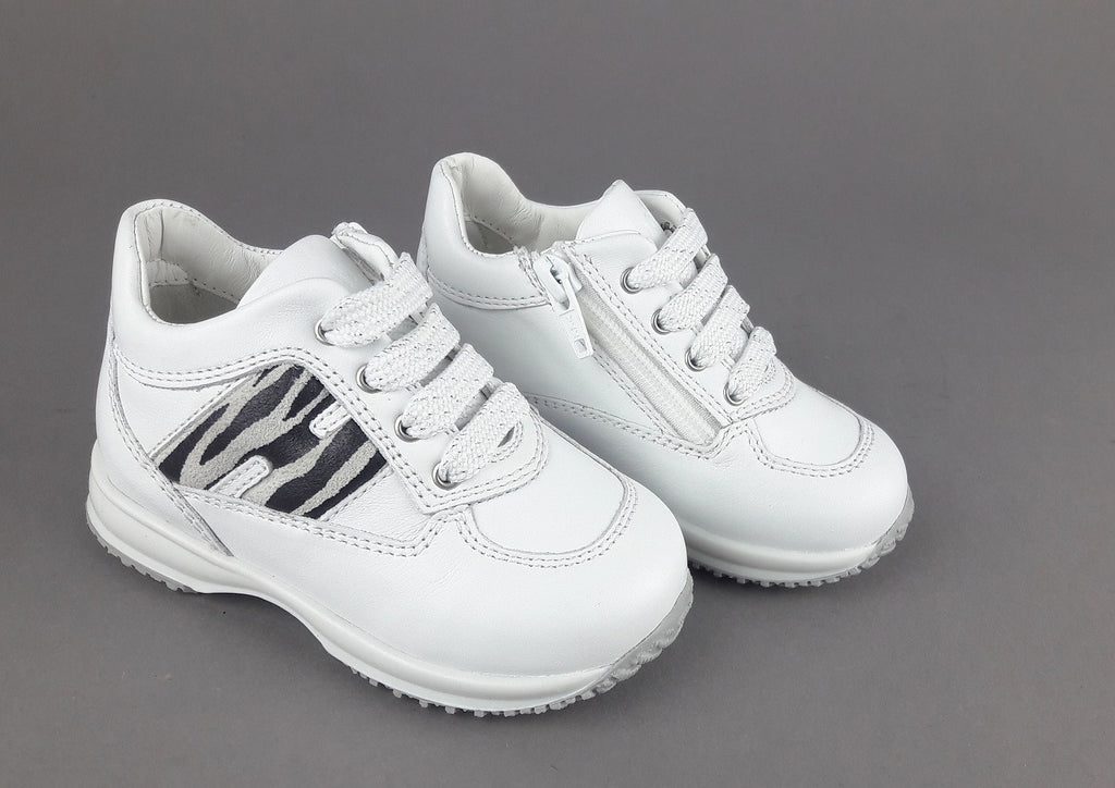 Hogan Interactive Junior Baby Pelle Bianco H Camoscio Zebra