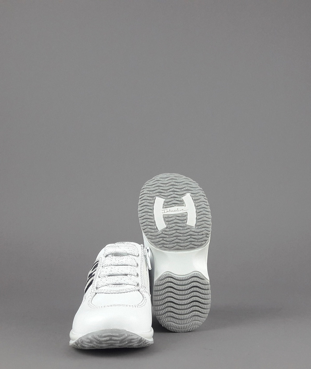 Hogan Interactive Junior Baby Pelle Bianco H Camoscio Zebra