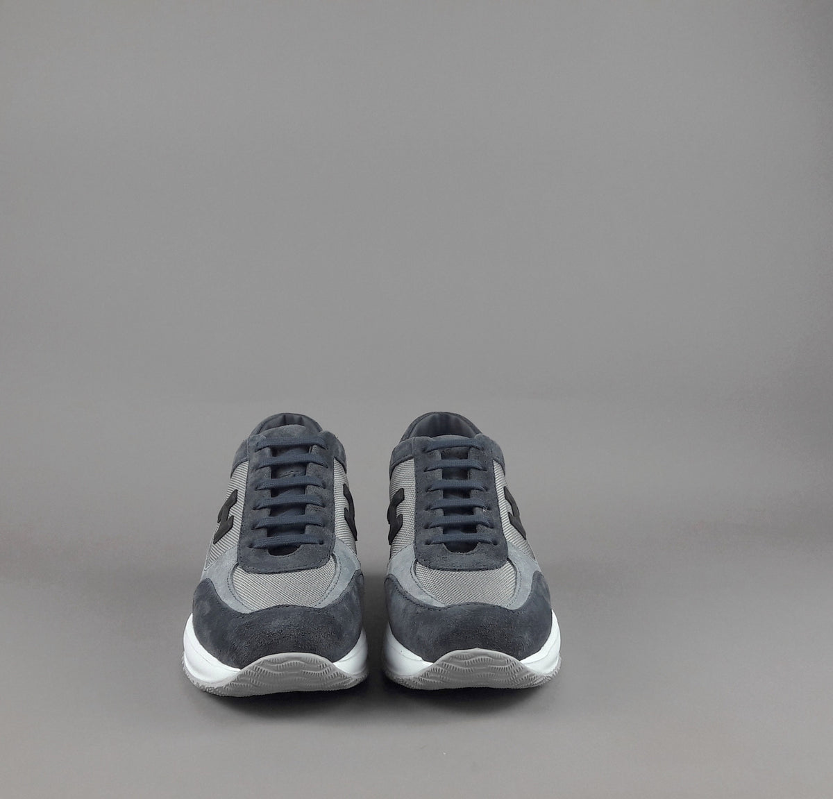 Hogan Interactive New Uomo Camoscio Tela Blu Scuro