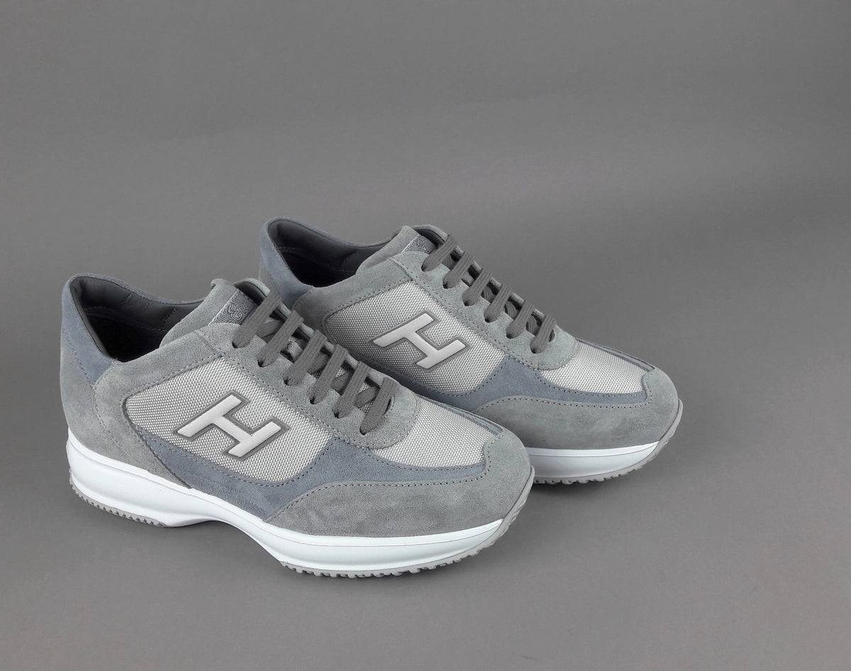 Hogan Interactive New Uomo Camoscio Tela Grigio H Flock