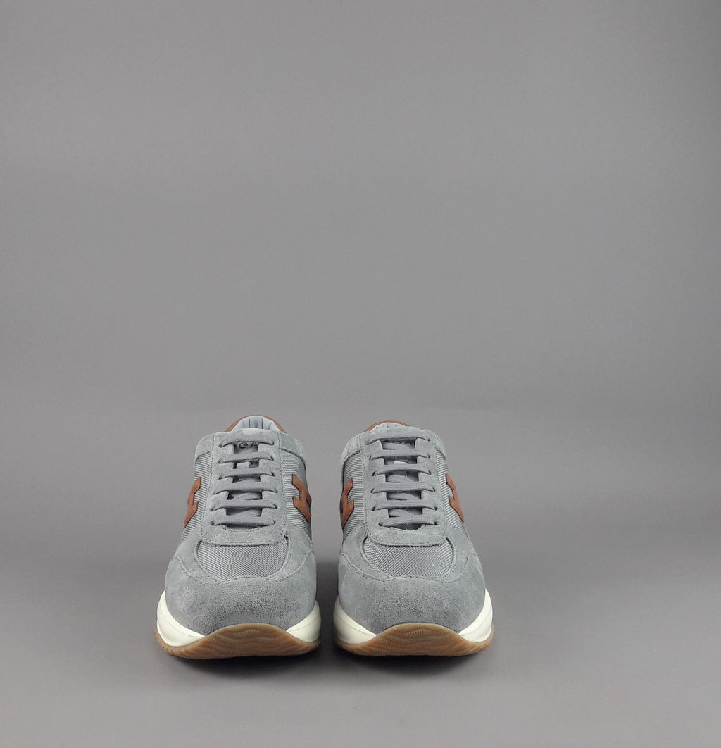 Hogan Interactive New Uomo Camoscio Tela Grigio