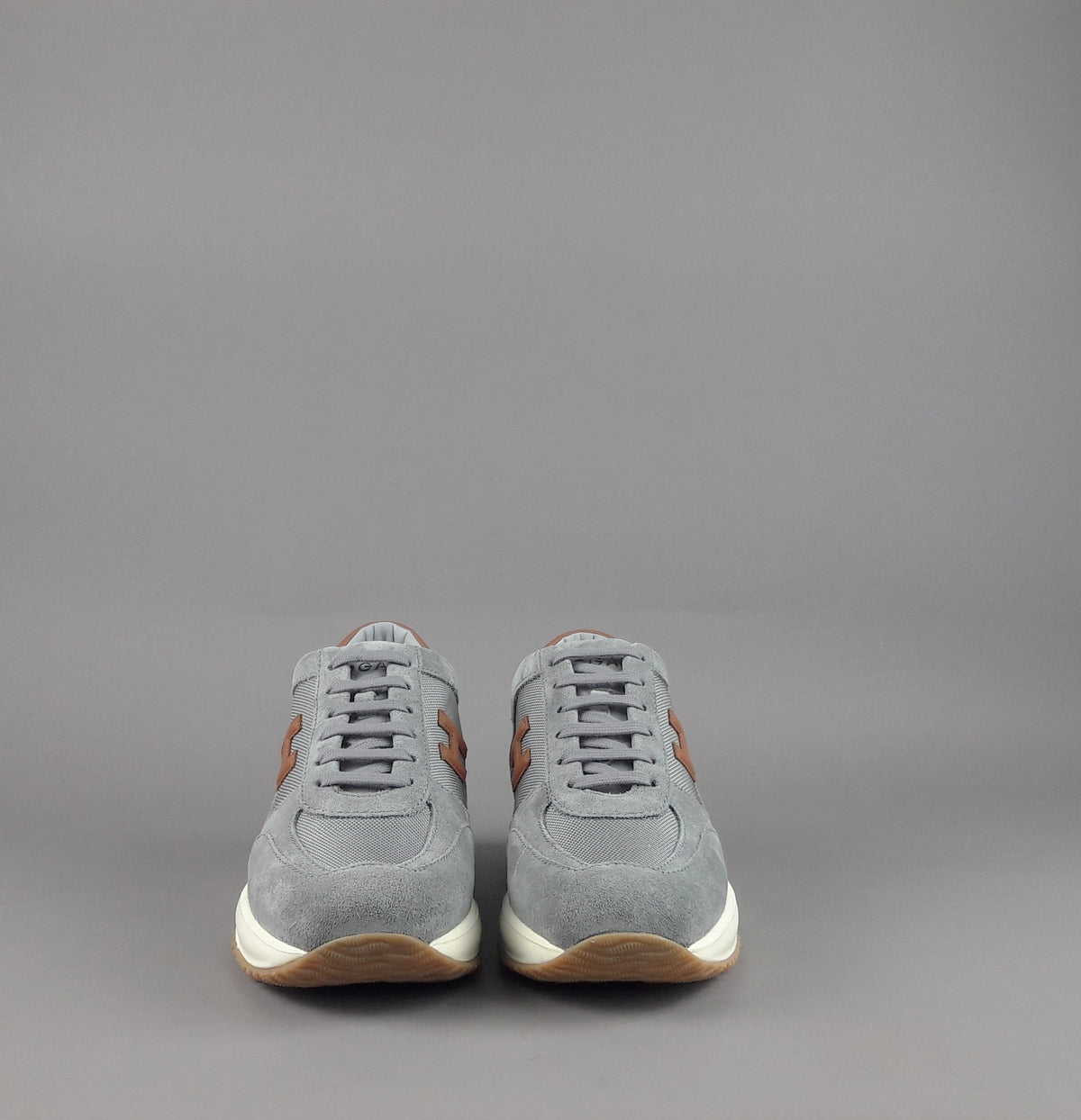 Hogan Interactive New Uomo Camoscio Tela Grigio