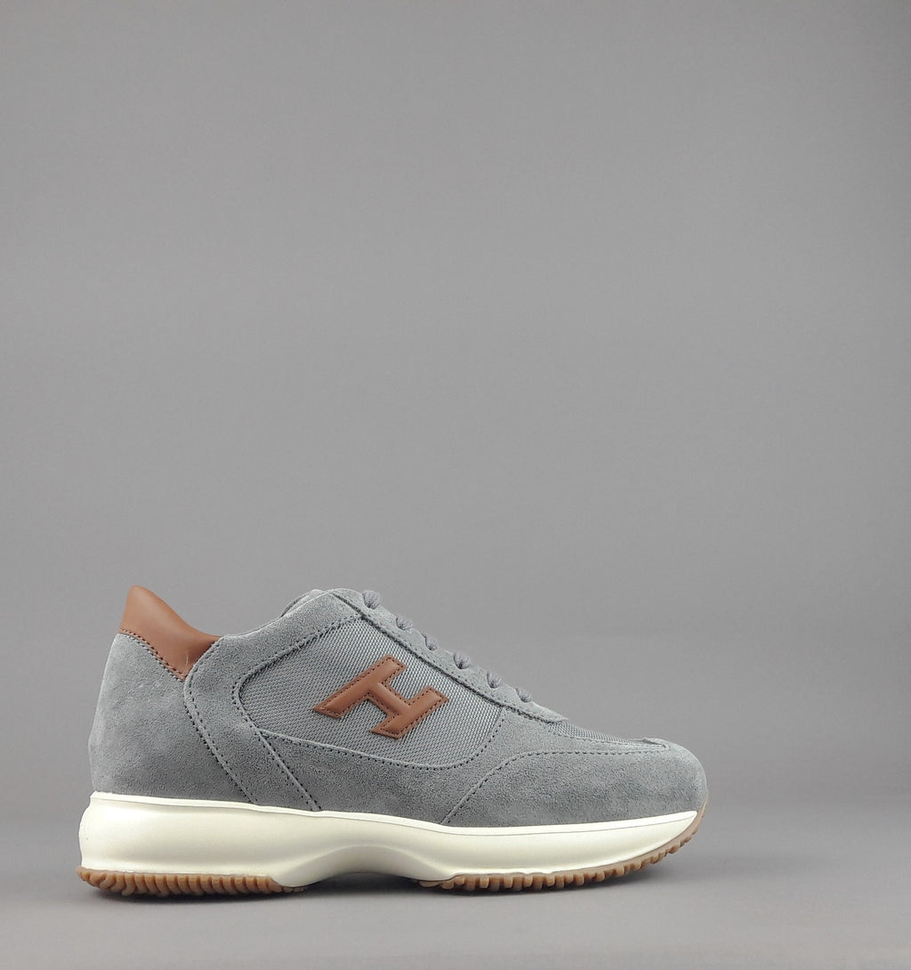 Hogan Interactive New Uomo Camoscio Tela Grigio