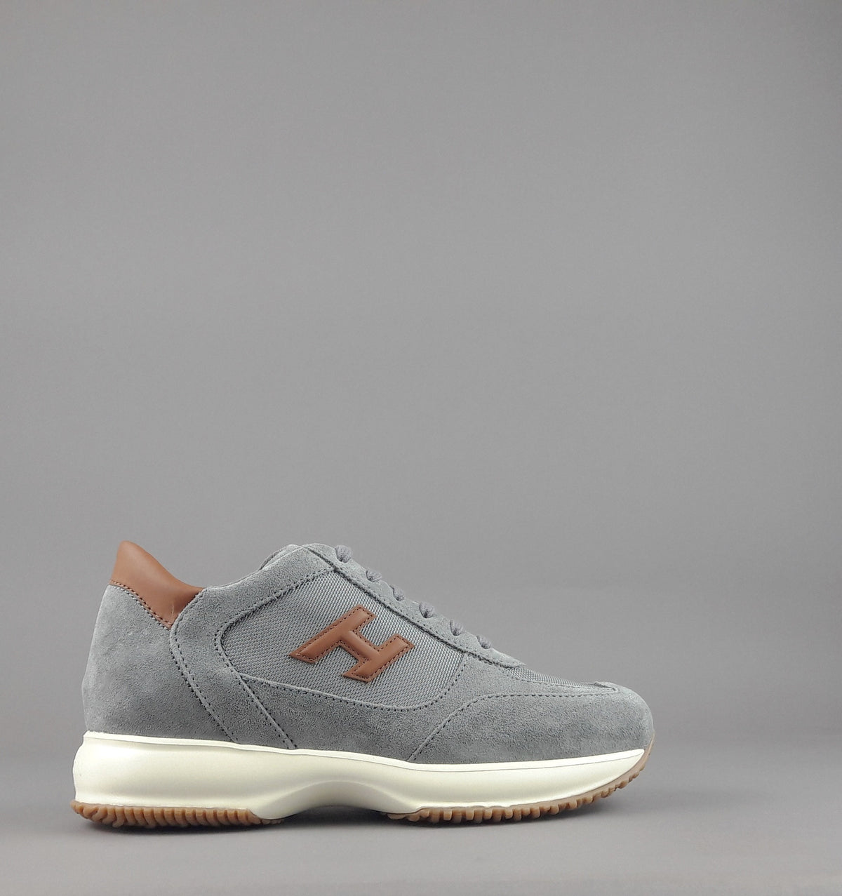 Hogan Interactive New Uomo Camoscio Tela Grigio