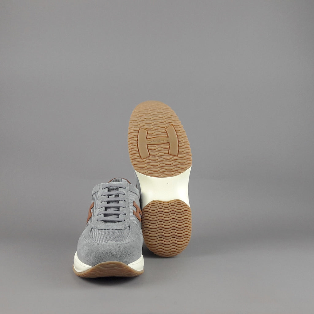 Hogan Interactive New Uomo Camoscio Tela Grigio