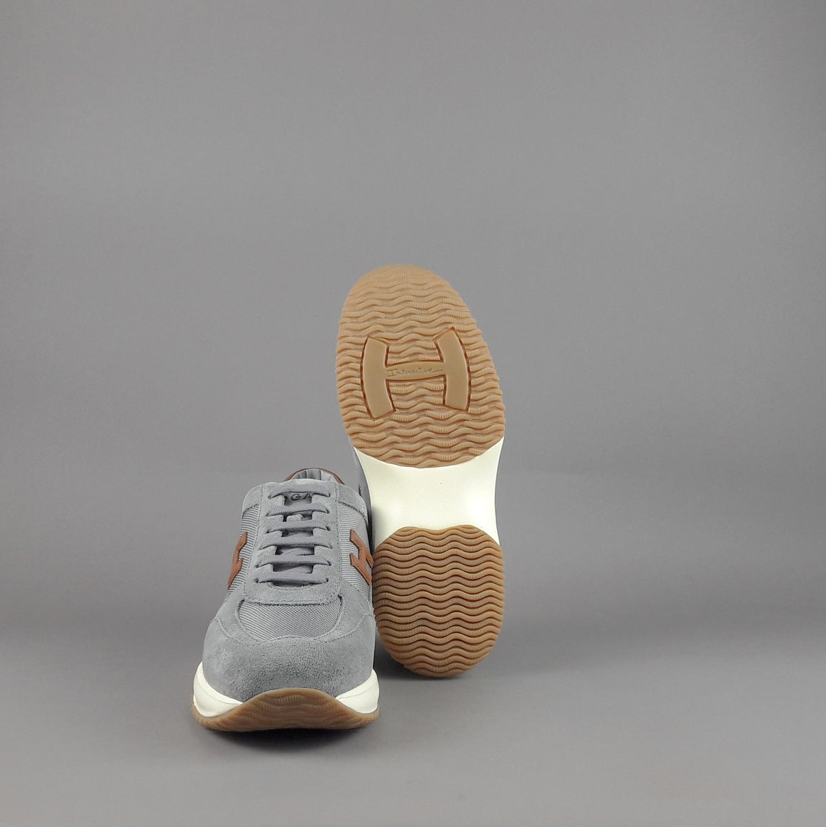 Hogan Interactive New Uomo Camoscio Tela Grigio