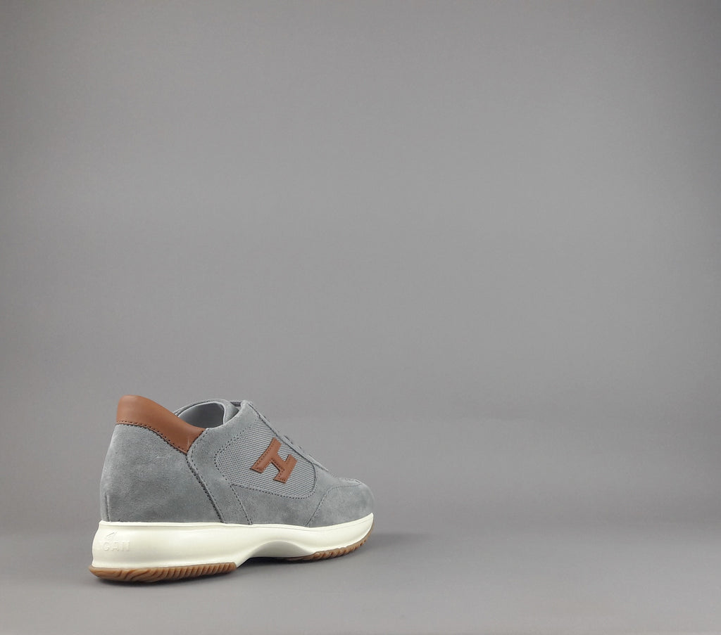 Hogan Interactive New Uomo Camoscio Tela Grigio